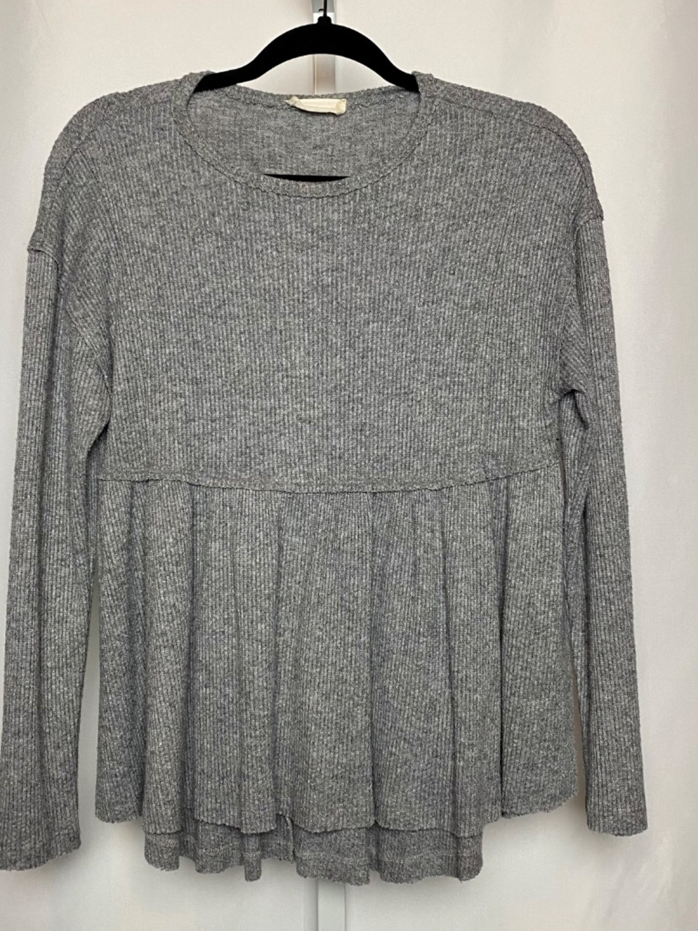 Altarʻd State Heather Grey Long Sleeve Crew Neck Sweater Blouse XS